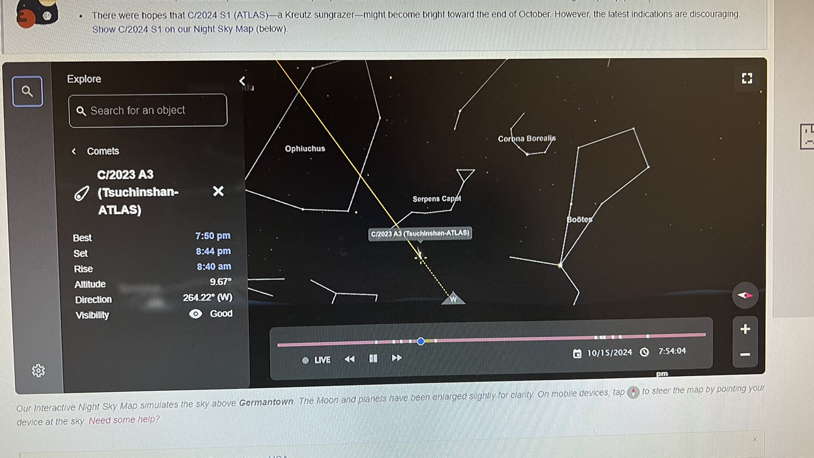 紫金山-阿特拉斯彗星